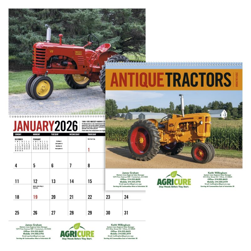 Custom Triumph® Calendars Antique Tractors Calendar - 1