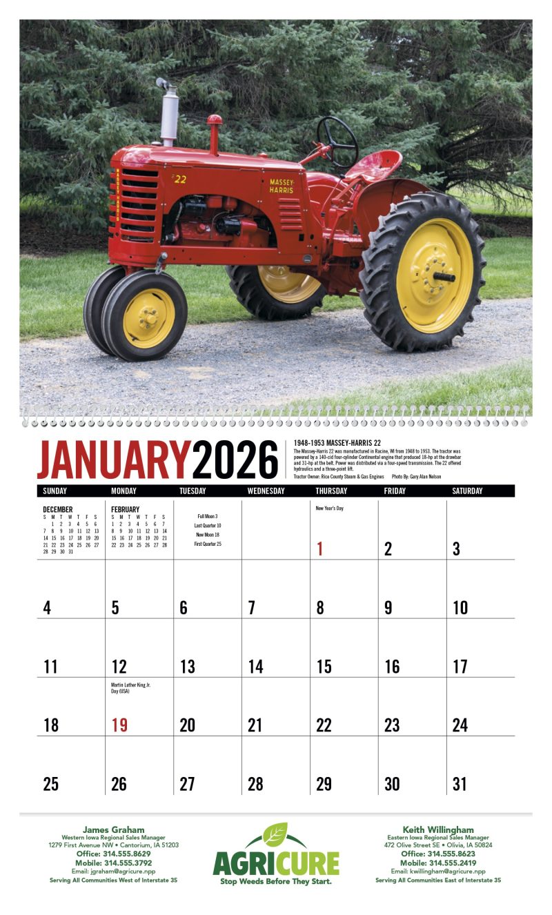 Custom Triumph® Calendars Antique Tractors Calendar - 3