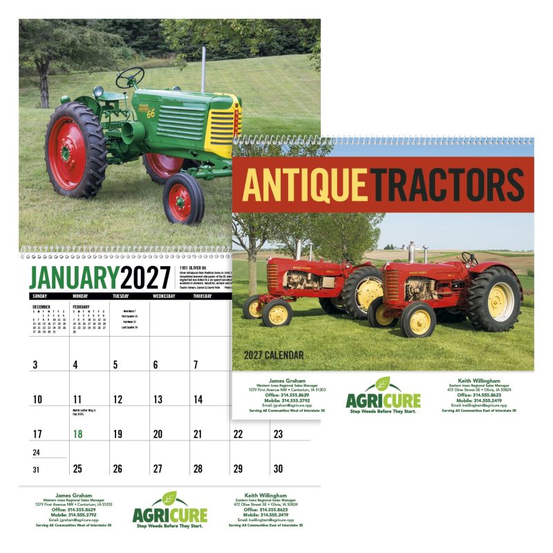 Custom Triumph® Calendars Antique Tractors Calendar
