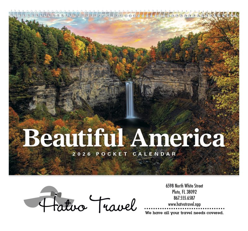 Custom Triumph® Calendars Beautiful America Pocket Calendar - 2