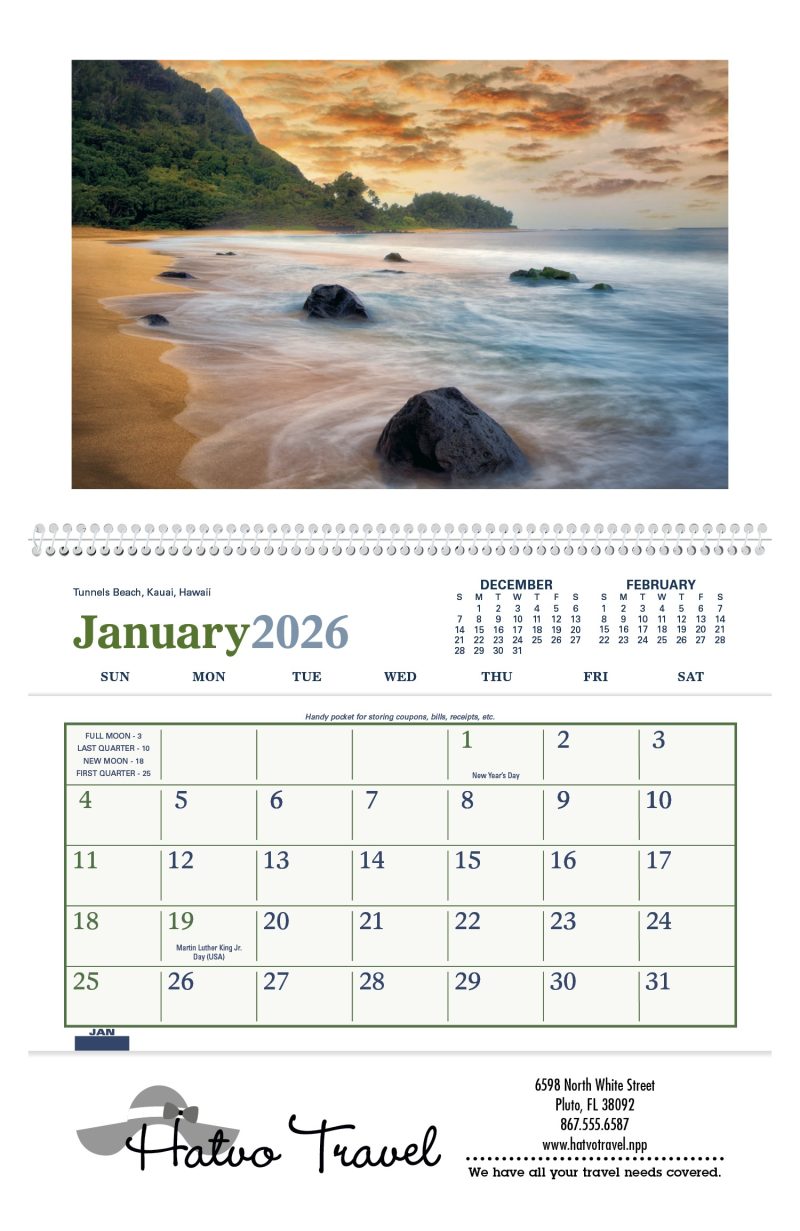 Custom Triumph® Calendars Beautiful America Pocket Calendar - 3