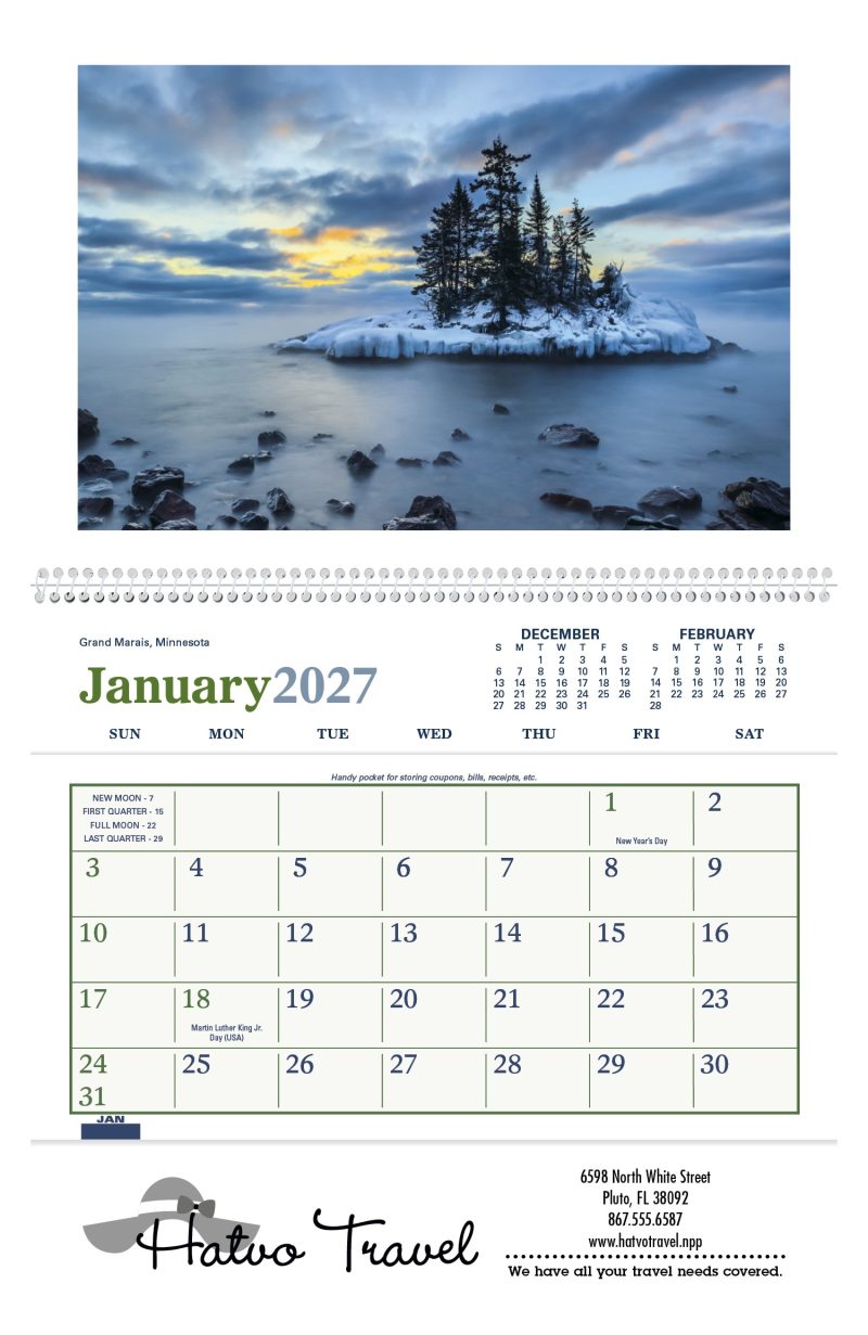 Custom Triumph® Calendars Beautiful America Pocket Calendar - 6
