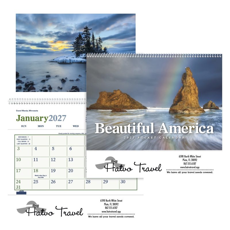 Custom Triumph® Calendars Beautiful America Pocket Calendar