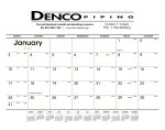 Custom Triumph® Calendars Black & White Desk Pad - 1