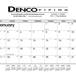 Custom Triumph® Calendars Black & White Desk Pad