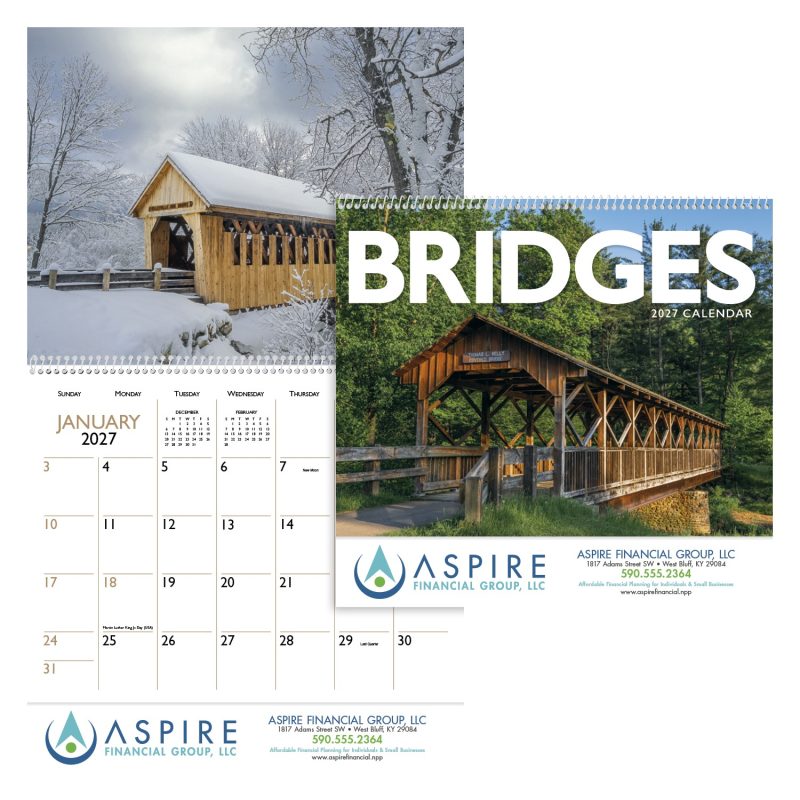 Custom Triumph® Calendars Bridges Calendar