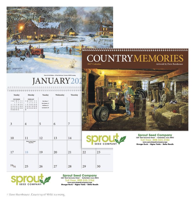 Custom Triumph® Calendars Country Memories Calendar - 1