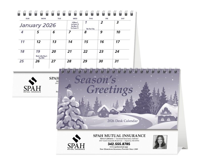 Custom Triumph® Calendars Econo Desk Calendar - 1