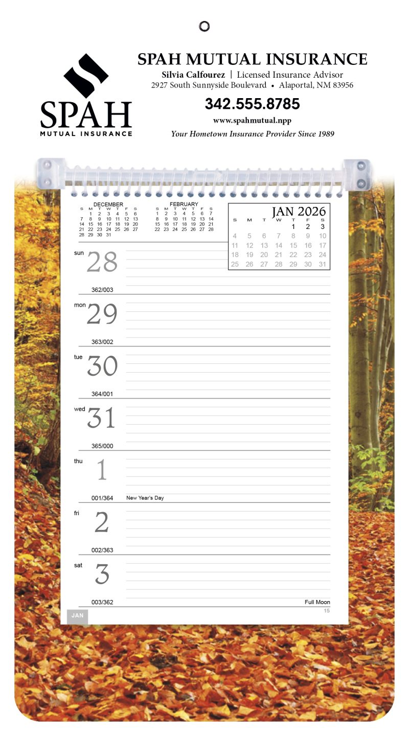 Custom Triumph® Calendars Full-Color Weekly Memo Calendar - 1