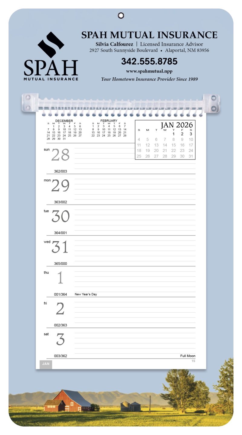 Custom Triumph® Calendars Full-Color Weekly Memo Calendar - 4
