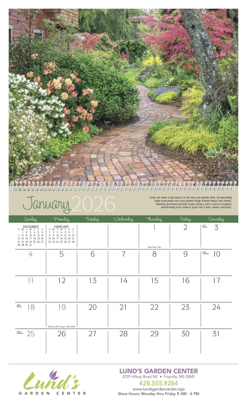 Custom Triumph® Calendars Gardens Calendar - 3