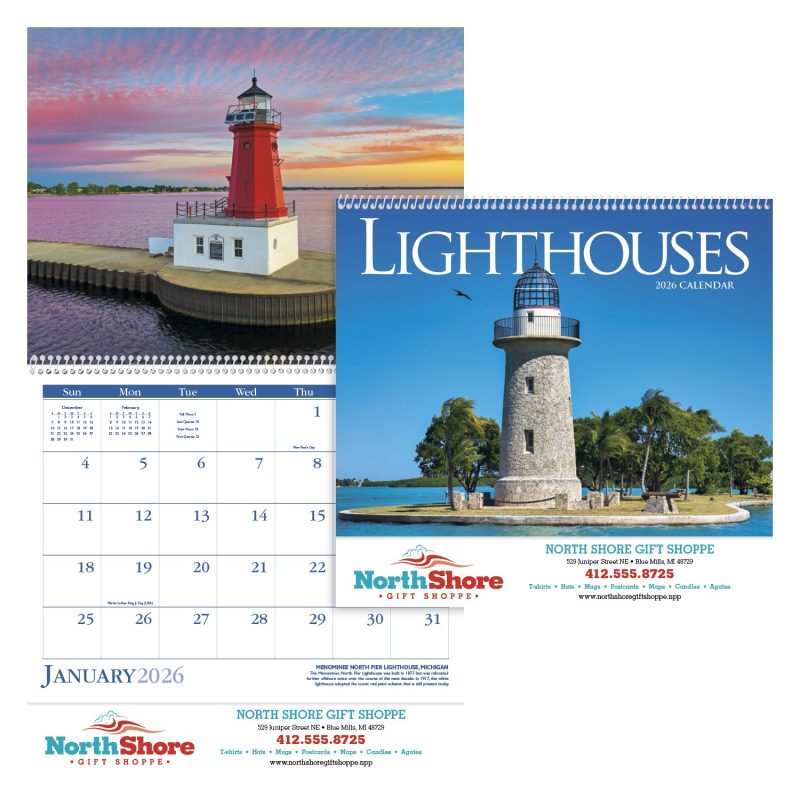 Custom Triumph® Calendars Lighthouses Calendar - 1