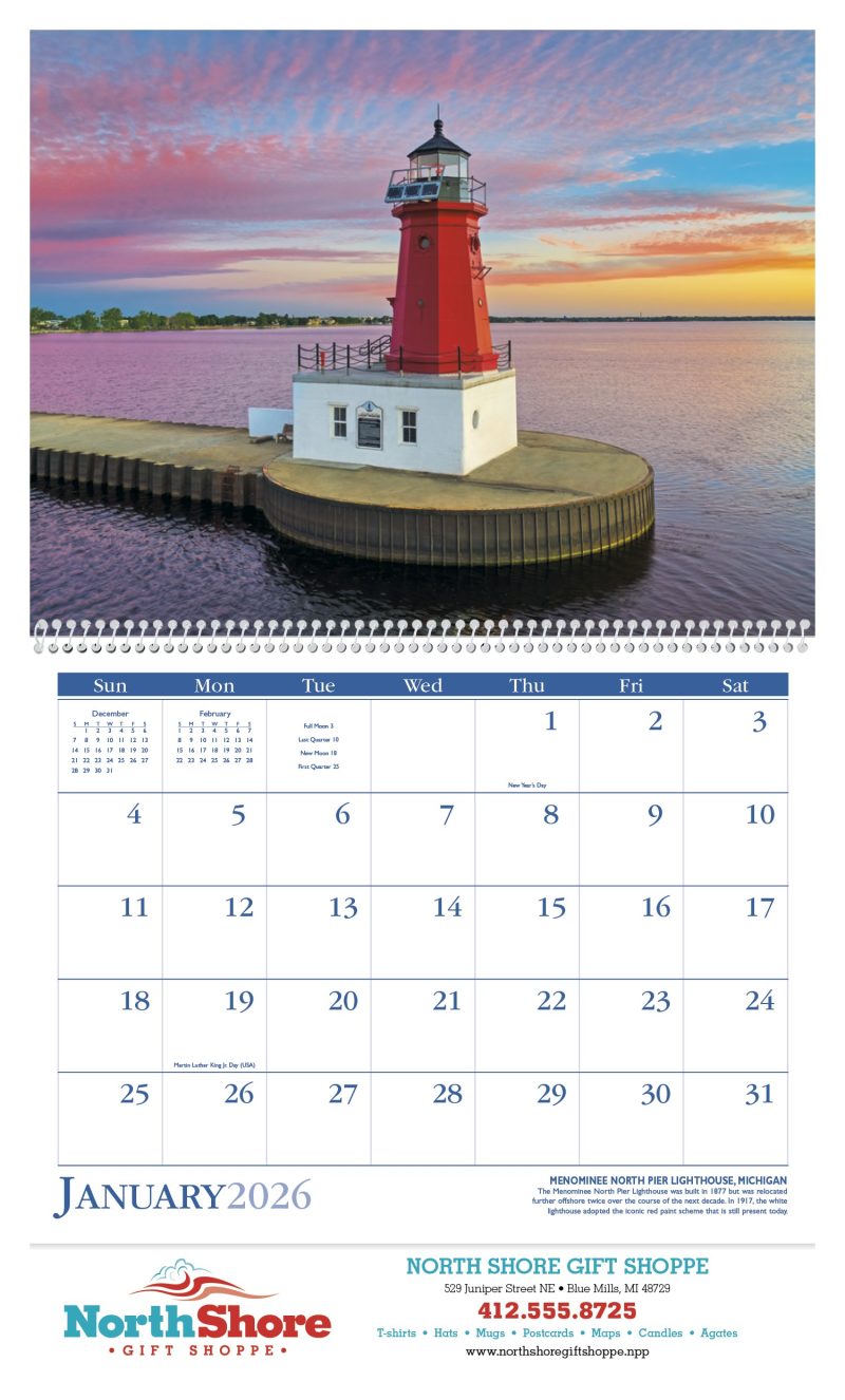 Custom Triumph® Calendars Lighthouses Calendar - 3