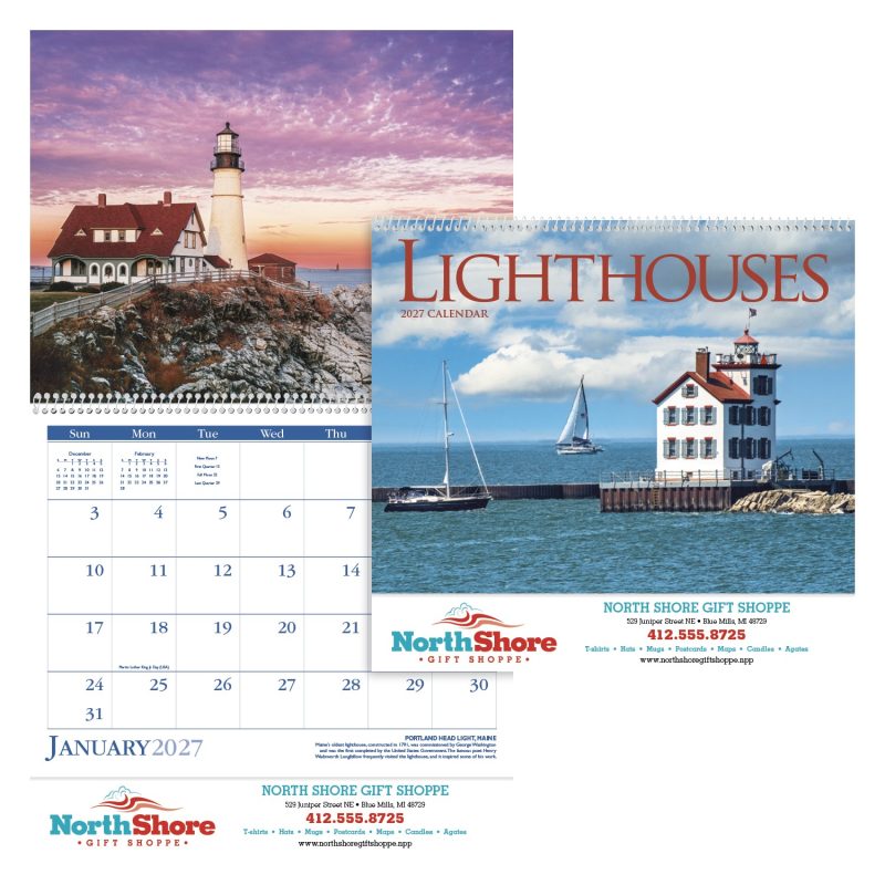 Custom Triumph® Calendars Lighthouses Calendar