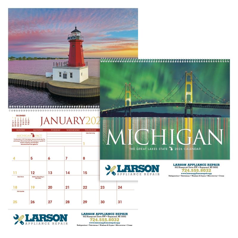 Custom Triumph® Calendars Michigan Calendar - 1