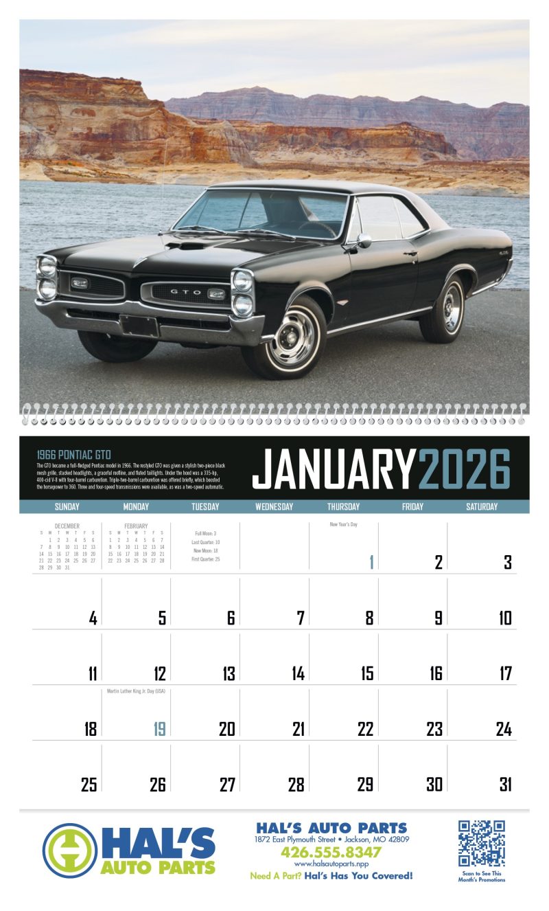 Custom Triumph® Calendars Muscle Cars Calendar - 3