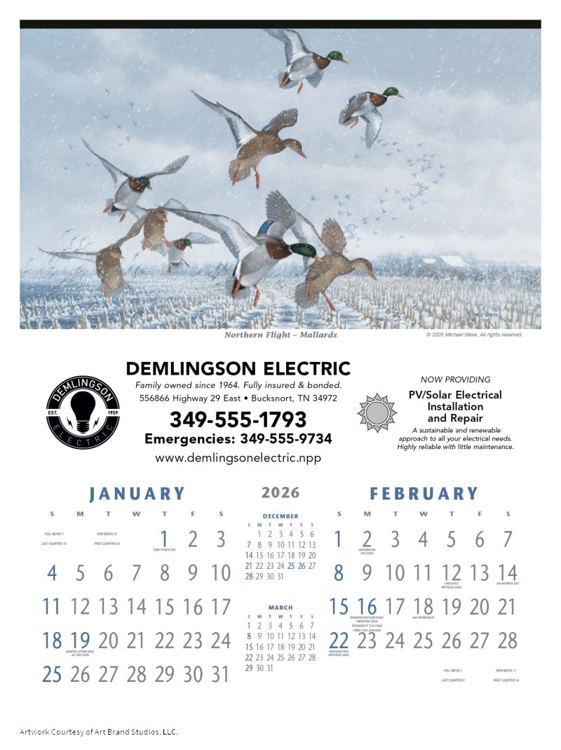 Custom Triumph® Calendars North American Waterfowl Calendar
