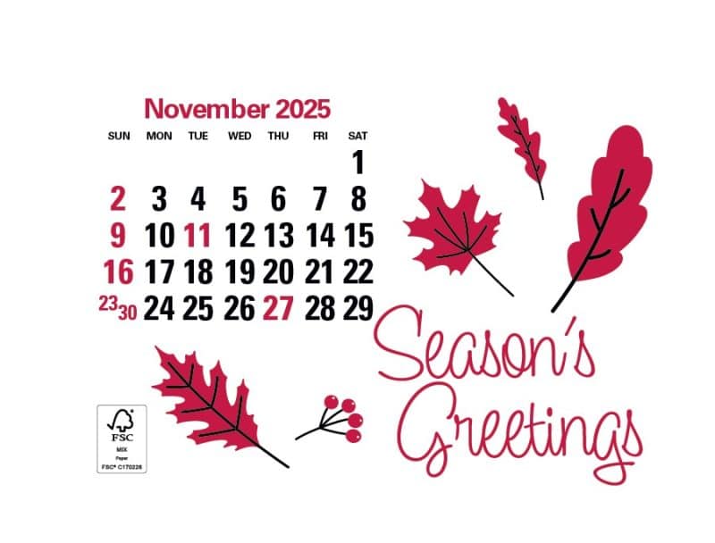 Custom Triumph® Calendars Press-N-Stick Full-Color Header Standard Calendar - 1