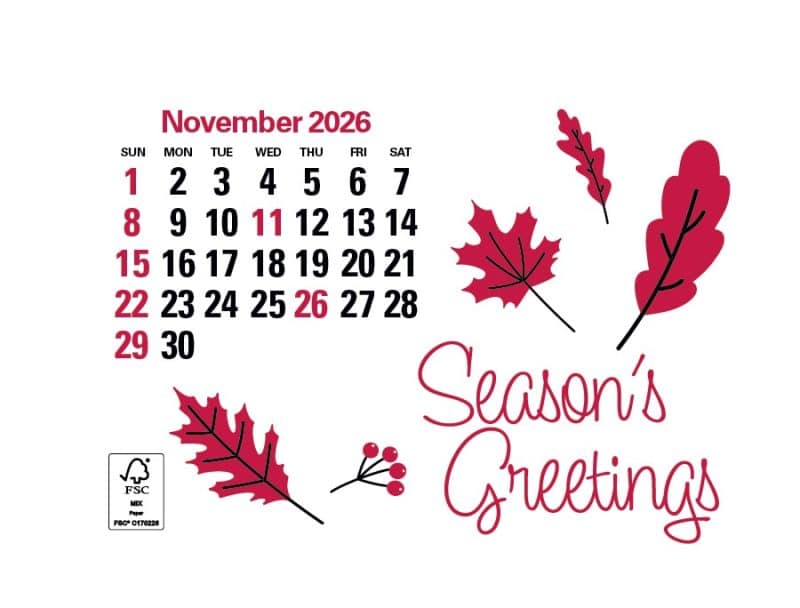 Custom Triumph® Calendars Press-N-Stick Full-Color Header Standard Calendar - 3