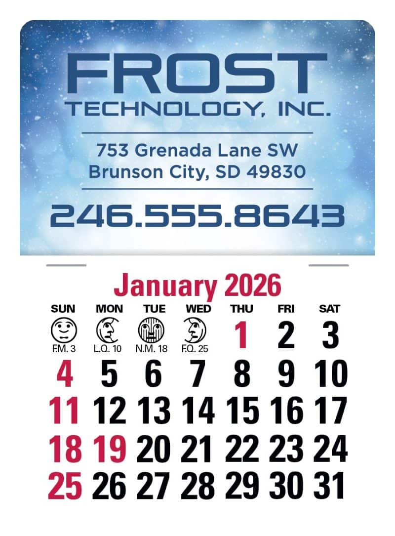Custom Triumph® Calendars Press-N-Stick Full-Color Header Standard Calendar