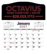 Custom Triumph® Calendars Press-N-Stick Jumbo Header with 3-Month Calendar - 1