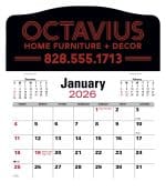 Custom Triumph® Calendars Press-N-Stick Jumbo Header with 3-Month Calendar