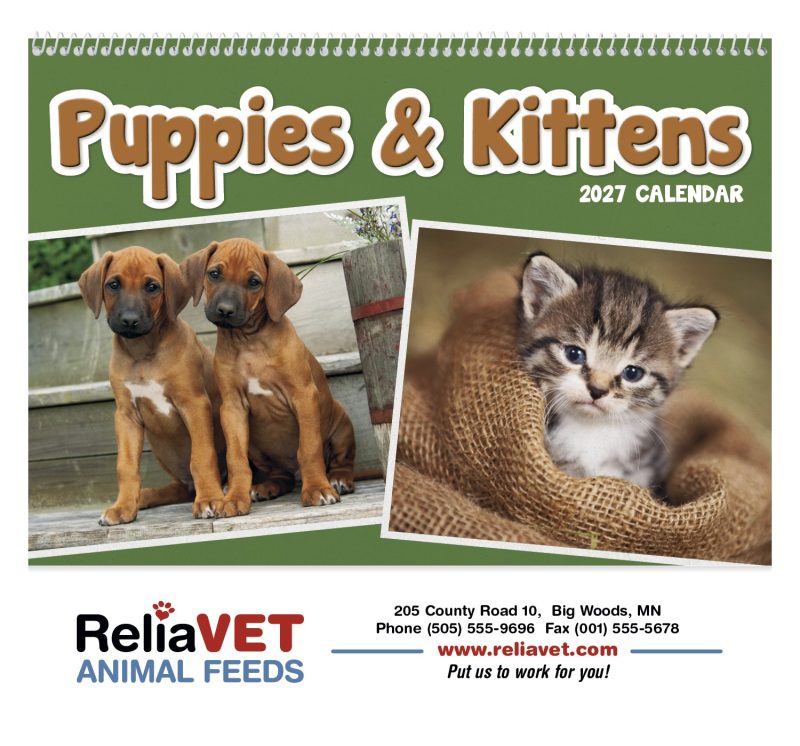 Custom Triumph® Calendars Puppies & Kittens Pocket Calendar - 5