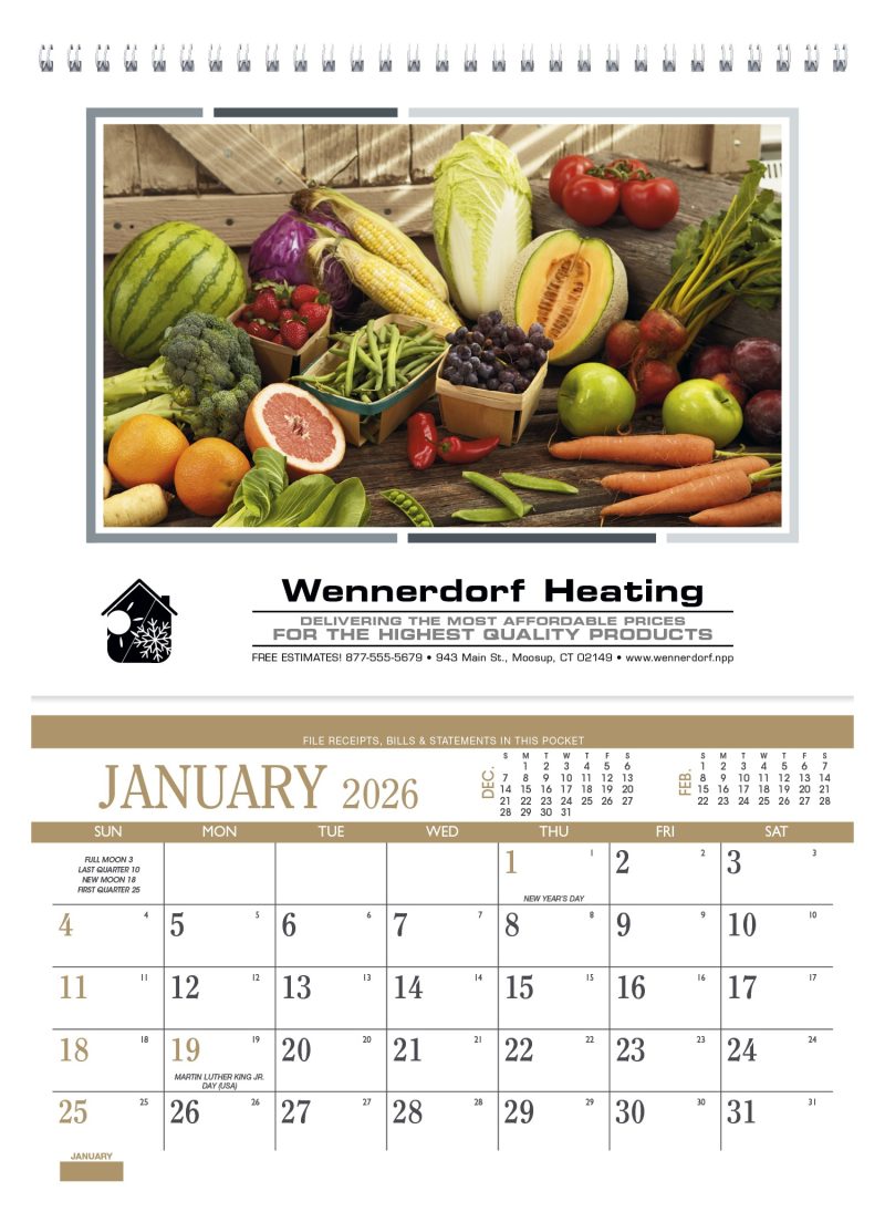 Custom Triumph® Calendars Recipe Pocket Calendar