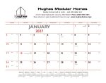 Custom Triumph® Calendars Red & Black Desk Pad - 1