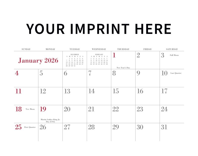 Custom Triumph® Calendars Small Quantity Custom - Stapled Calendar - 5