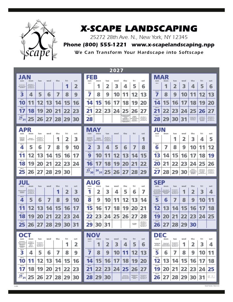 Custom Triumph® Calendars Span-A-Year Calendar - 1