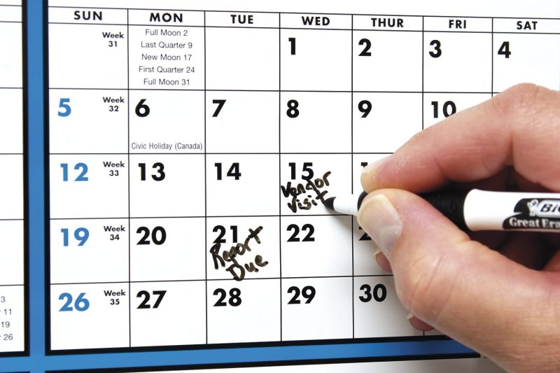 Custom Triumph® Calendars Span-A-Year (Laminated with Marker) Calendar - 1