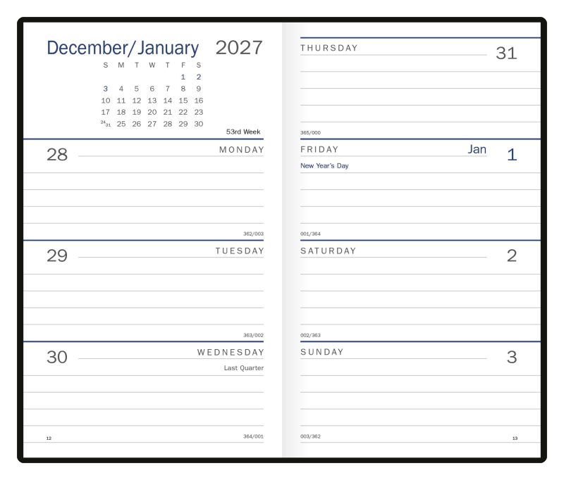 Custom Triumph® Calendars Standard Weekly Pocket Planner - 6
