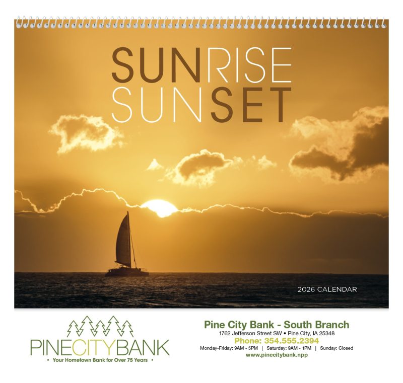 Custom Triumph® Calendars Sunrise Sunset Calendar - 2