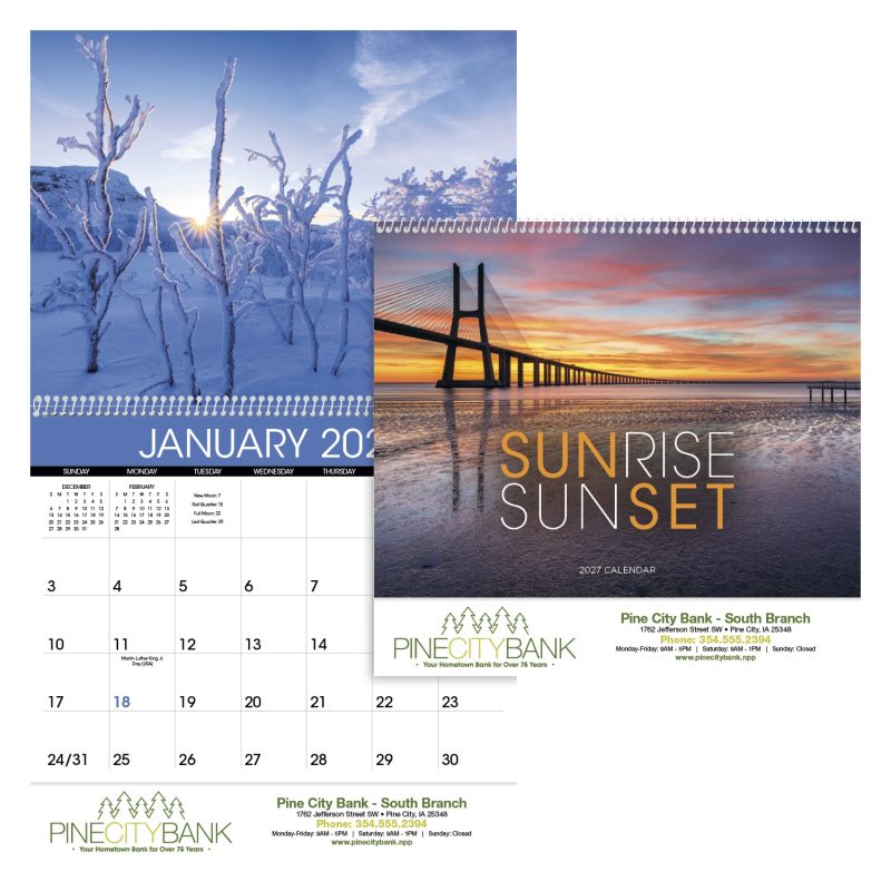 Custom Triumph® Calendars Sunrise Sunset Calendar