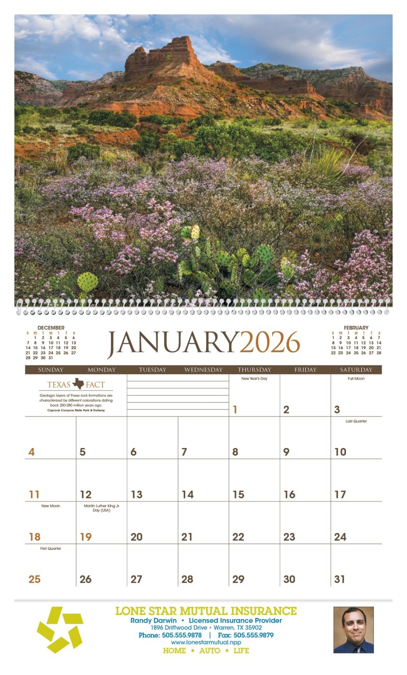 Custom Triumph® Calendars Texas Calendar - 3
