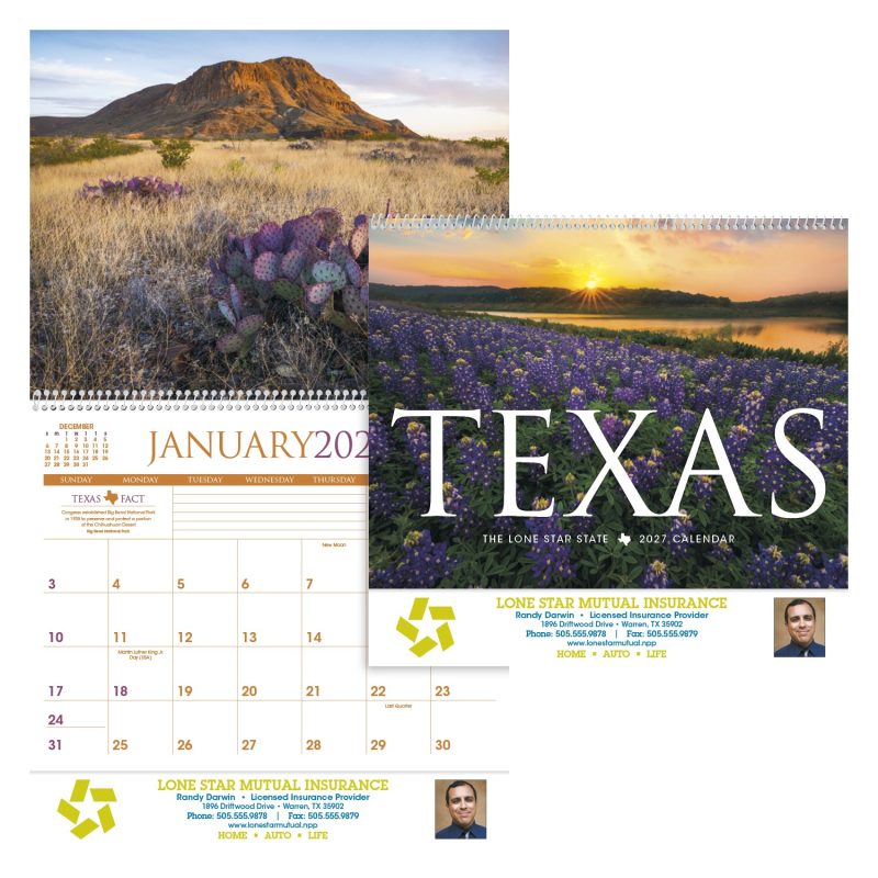 Custom Triumph® Calendars Texas Calendar