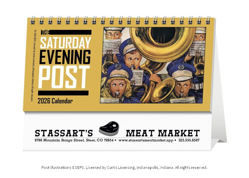 Custom Triumph® Calendars The Saturday Evening Post Desk Calendar - 2