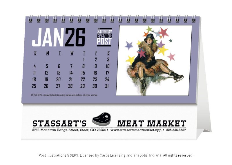 Custom Triumph® Calendars The Saturday Evening Post Desk Calendar - 3