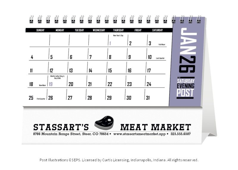 Custom Triumph® Calendars The Saturday Evening Post Desk Calendar - 4