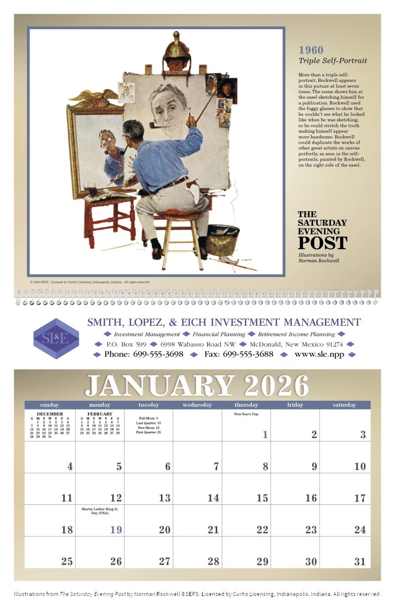 Custom Triumph® Calendars The Saturday Evening Post Illustrations by Norman Rockwell Calendar - 3