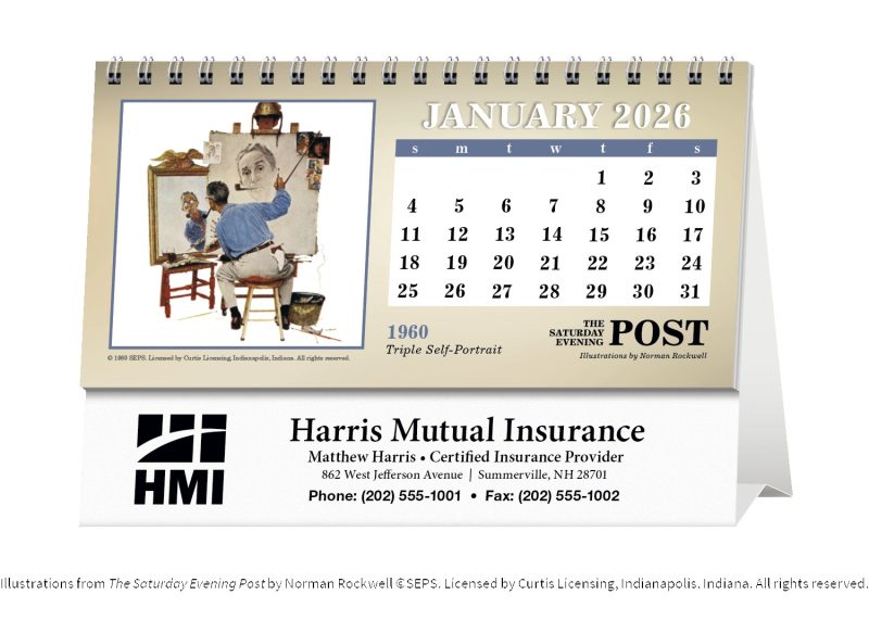 Custom Triumph® Calendars The Saturday Evening Post Illustrations by Norman Rockwell Desk Calendar - 3