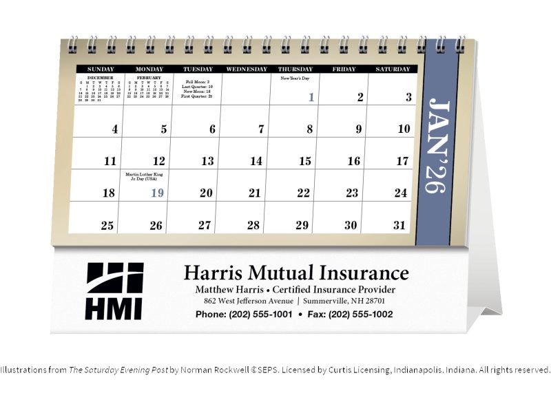 Custom Triumph® Calendars The Saturday Evening Post Illustrations by Norman Rockwell Desk Calendar - 4
