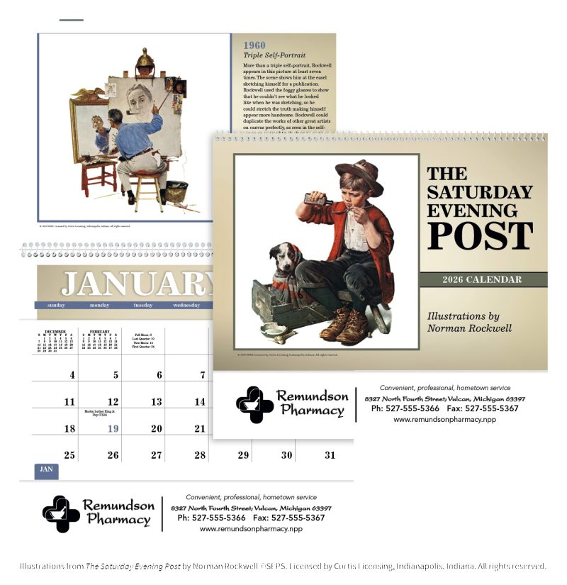 Custom Triumph® Calendars The Saturday Evening Post Pocket Calendar - 1