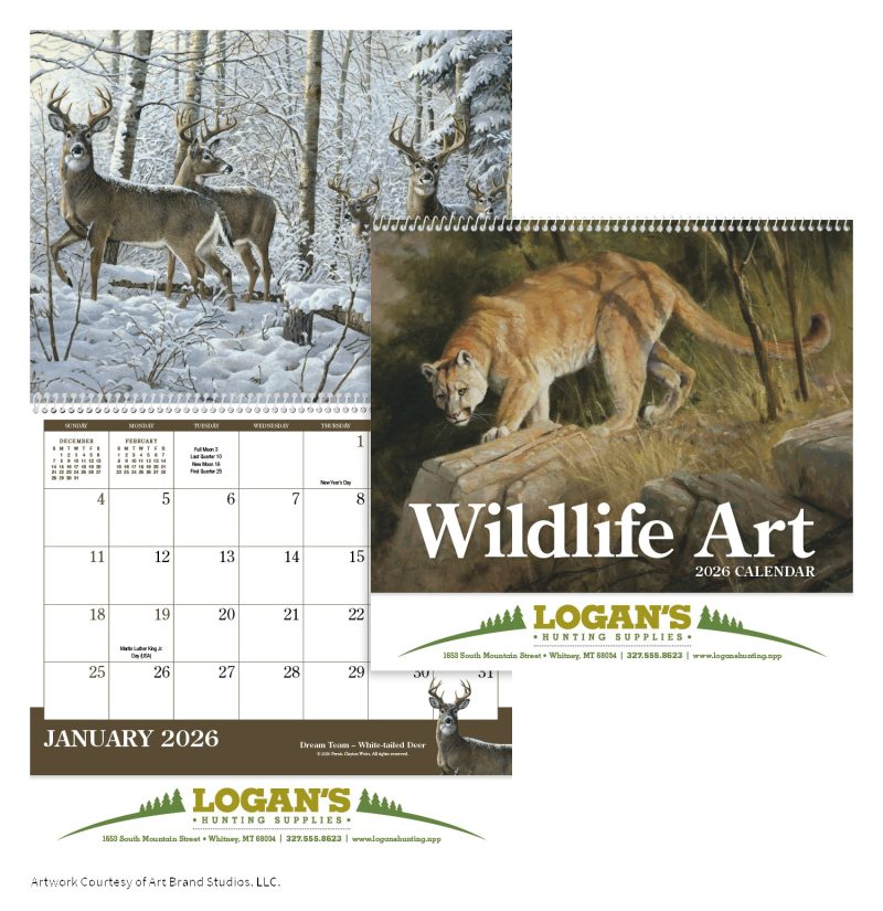 Custom Triumph® Calendars Wildlife Art Calendar - 1