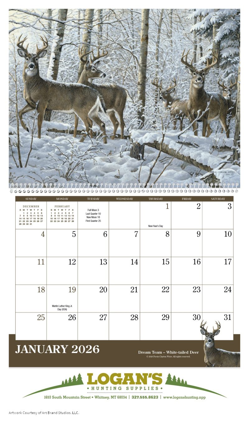 Custom Triumph® Calendars Wildlife Art Calendar - 3