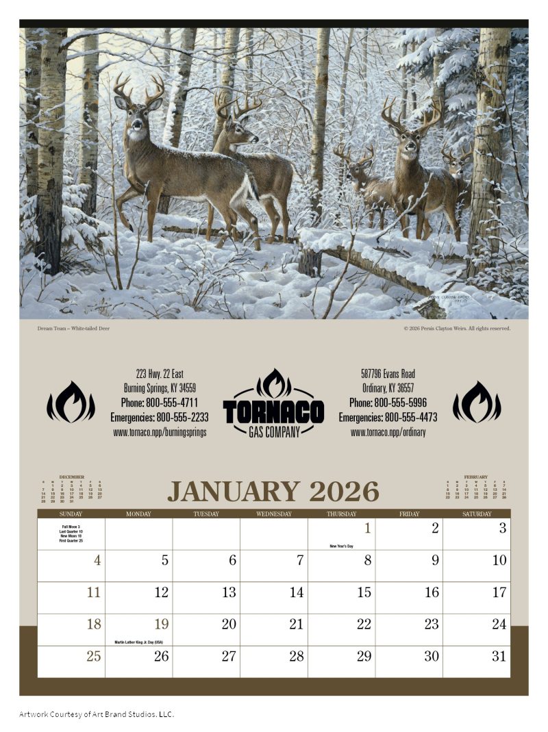 Custom Triumph® Calendars Wildlife Art Calendar