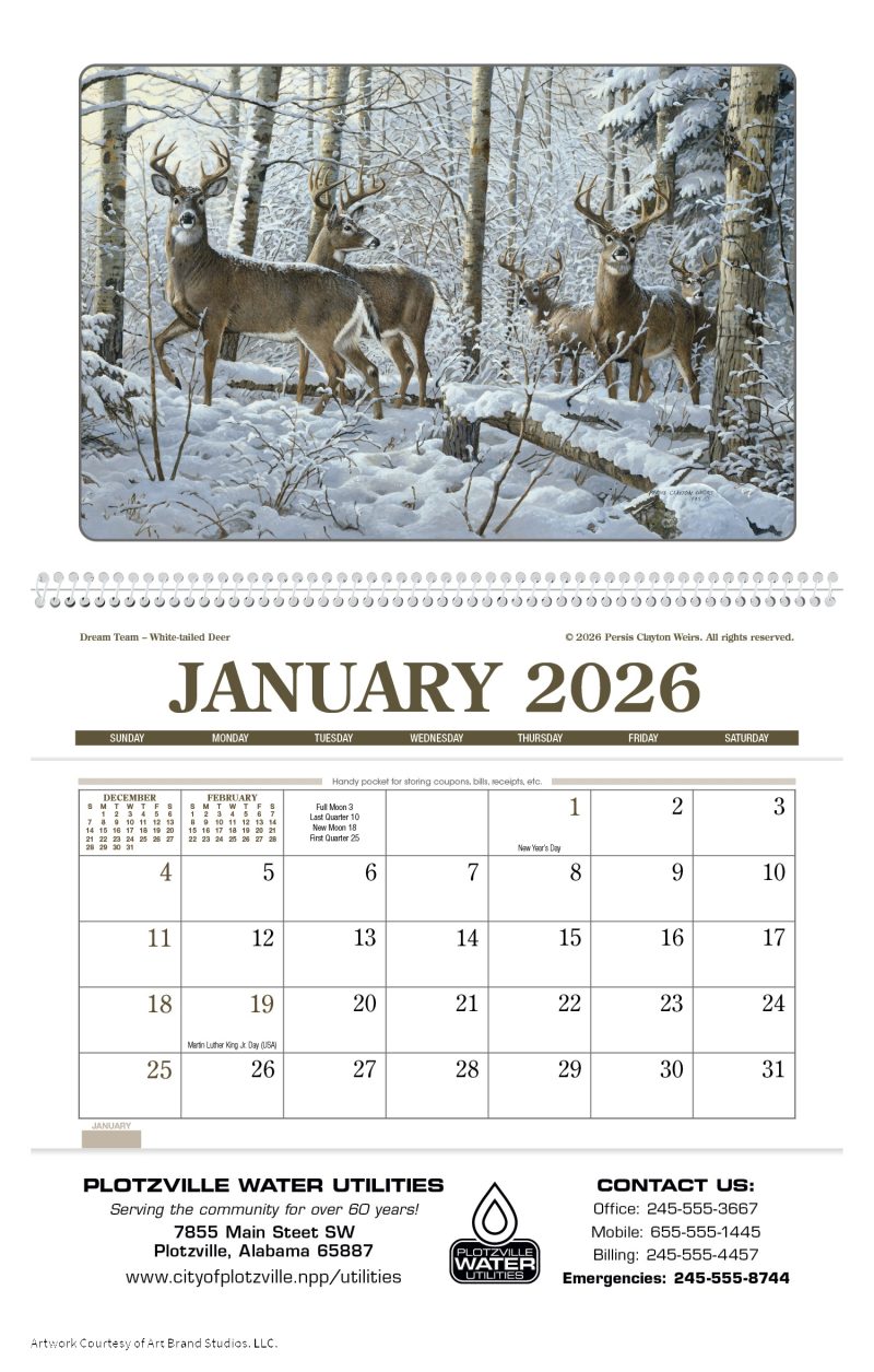 Custom Triumph® Calendars Wildlife Art Pocket Calendar - 3