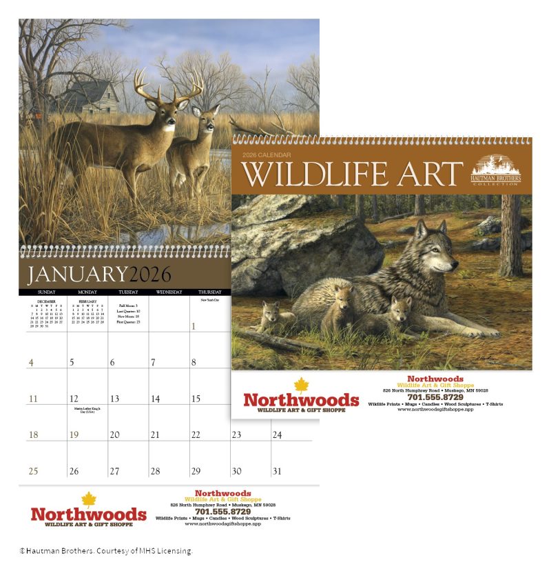 Custom Triumph® Calendars Wildlife Art by the Hautman Brothers Calendar - 1