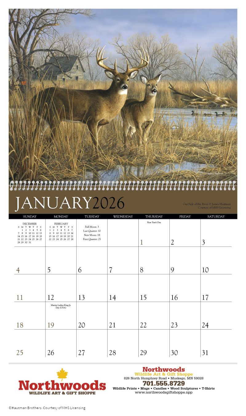 Custom Triumph® Calendars Wildlife Art by the Hautman Brothers Calendar - 3